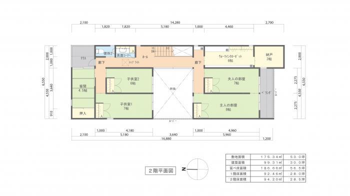 正明寺の家・２階平面図