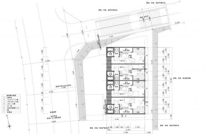 デザイナーズアパート　LA　LUX・２階平面図