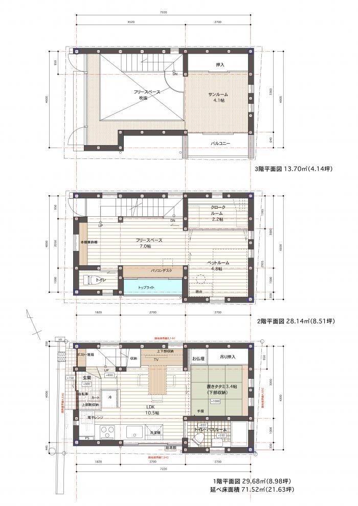 TA houseの間取り図