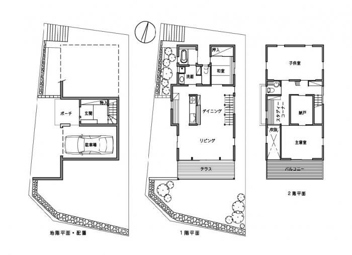 津西の家・平面図